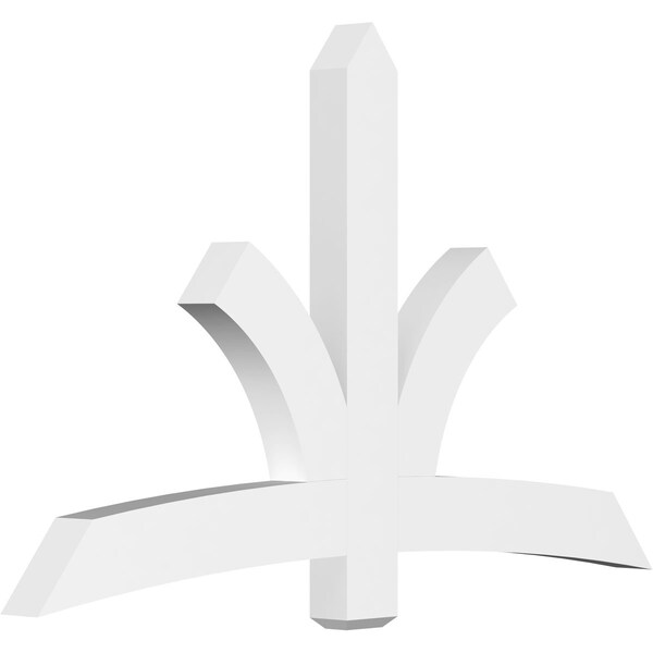 Ekena Millwork Davenport Architectural Grade PVC Gable Bracket, 72"W x 45"H x 4"D x 6"F, 15/12 Pitch GBP072X45X0406DAV00 - main